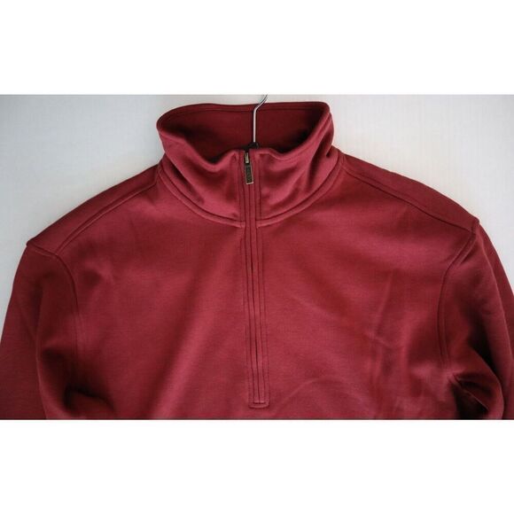 UGG 1116625 Men's Sz L Dark Cherry Red Zeke Quarter-Zip Pullover Sweater - Picture 4 of 8